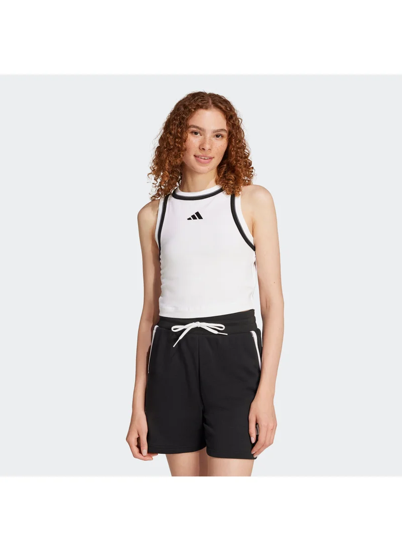 Adidas Essentials Color-Pop Cotton Crop Tank Top