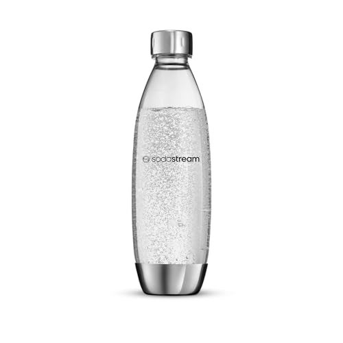 SodaStream زجاجة مشروبات غازية كبيرة من SodaStream Fuse زجاجة مياه صودا بلاستيكية متوافقة مع Terra Art ETerra Spirit Spirit One Touch Power و Source لصانعي المياه الفوارة 1 لتر