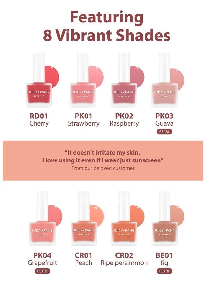 A'Pieu JUICY-PANG WATER BLUSHER (CR02 - Do You Like Persimmon?)- Korean Liquid Blush For Cheeks K Beauty Makeup - Image 5