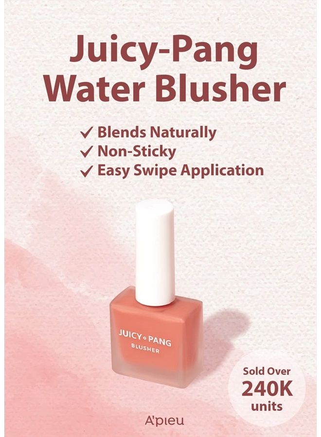 A'Pieu JUICY-PANG WATER BLUSHER (CR02 - Do You Like Persimmon?)- Korean Liquid Blush For Cheeks K Beauty Makeup - Image 2