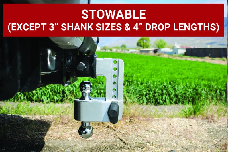 Weigh Safe 180-Degree Trailer Hitch - Adjustable Trailer Hitch for Towing - Compatible with 2.5" Receivers - 10" Drop, Chrome-Plated Tow Balls, 18,500 GTW, 2-Piece Lock Set - Image 5