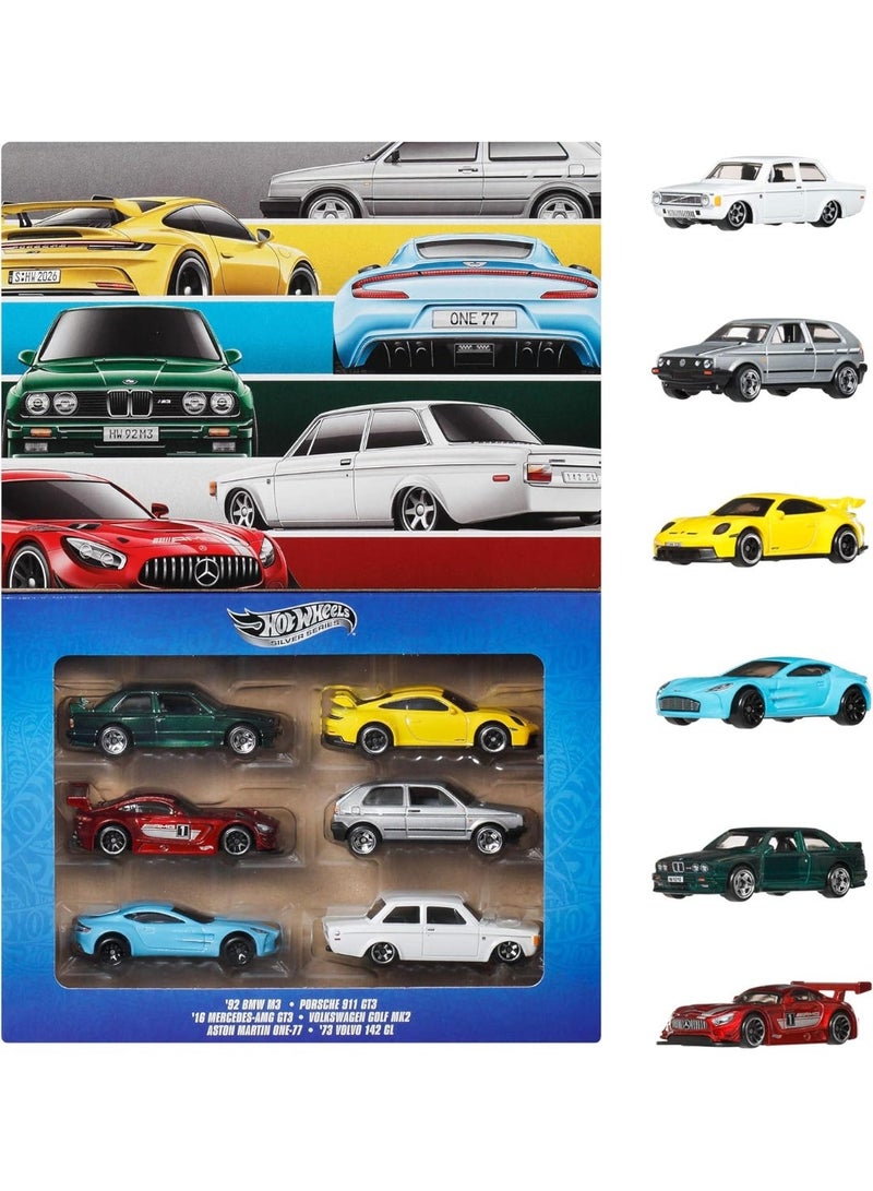 Hot Wheels Euro Style Set of 6 Die-Cast Cars | 1:64 Scale Collectible Vehicle Pack | JLB25 - Image 1