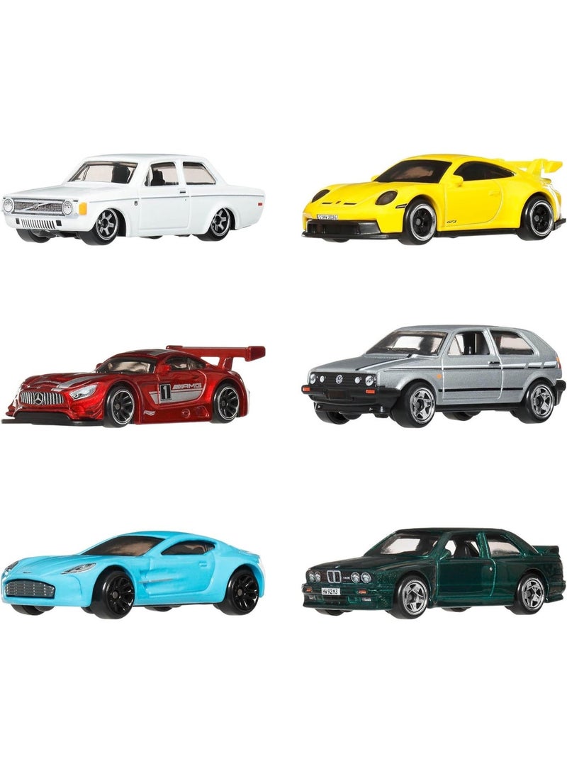 Hot Wheels Euro Style Set of 6 Die-Cast Cars | 1:64 Scale Collectible Vehicle Pack | JLB25 - Image 2