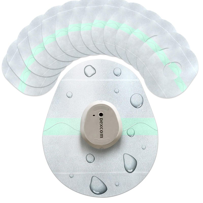Adamson Dexcom G7 Over Patches Waterproof â€“ 20 Clear Adhesive Patches â€“ Transparent CGM Covers No Glue on Sensor â€“ Strong Hold â€“ Hypoallergenic & Sweatproof - Image 1