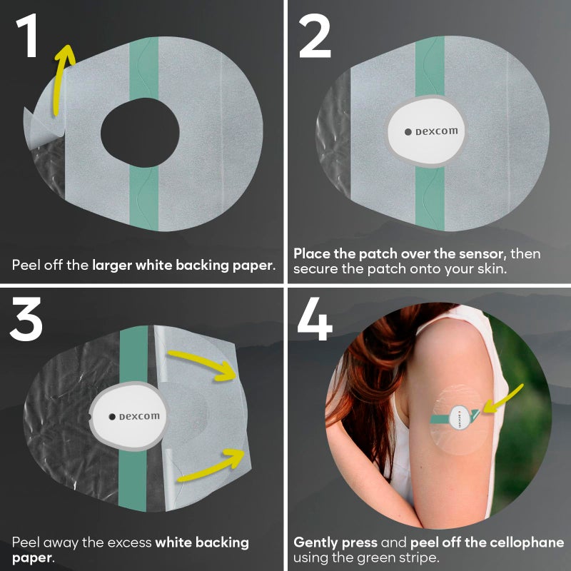 Adamson Dexcom G7 Over Patches Waterproof â€“ 20 Clear Adhesive Patches â€“ Transparent CGM Covers No Glue on Sensor â€“ Strong Hold â€“ Hypoallergenic & Sweatproof - Image 3