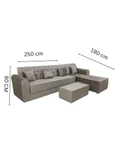 L Shape Mab Sofa Set 5 Seaters With Table & Pillow Beige 250x80x80 - pzsku/Z17AA5A4F6A19B593C8DEZ/45/_/1713358206/bc917b9c-1143-4c93-879e-6ec3b0c56006