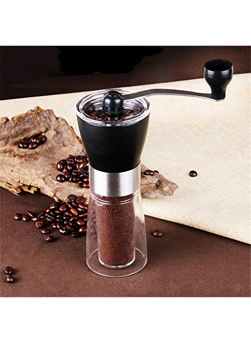 Manual Coffee Grinder, Conical Burr Grinder Portable Hand Crank Coffee Bean Mill for Hand Grinder for Home and Travel (Black) - Image 2