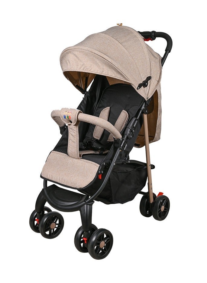 Kiko Comfortable Stroller 8 Wheels, 0 Months +, Beige