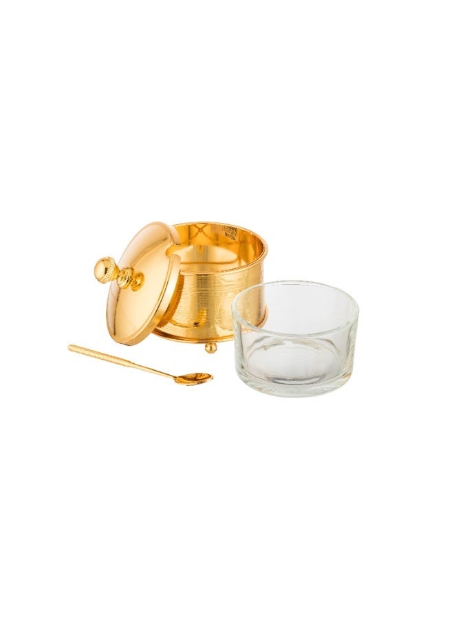 Dania ✨ Luxurious gold-colored metal serving sugar bowl with spoon – rust-resistant and long-lasting color retention ✨ - Image 5