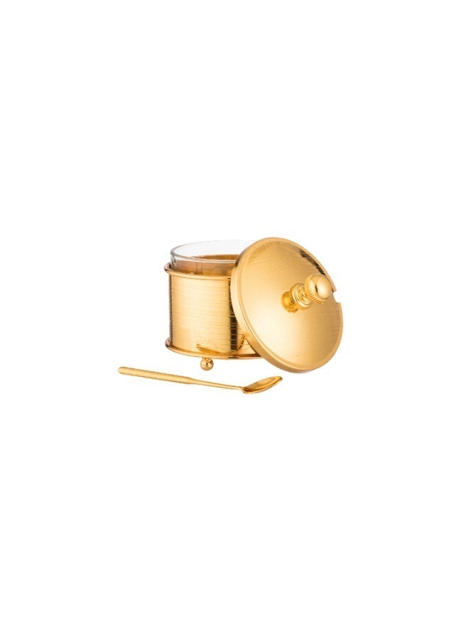 Dania ✨ Luxurious gold-colored metal serving sugar bowl with spoon – rust-resistant and long-lasting color retention ✨ - Image 3