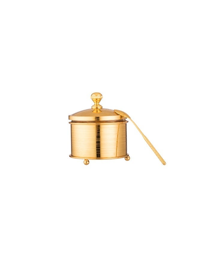 Dania ✨ Luxurious gold-colored metal serving sugar bowl with spoon – rust-resistant and long-lasting color retention ✨ - Image 2