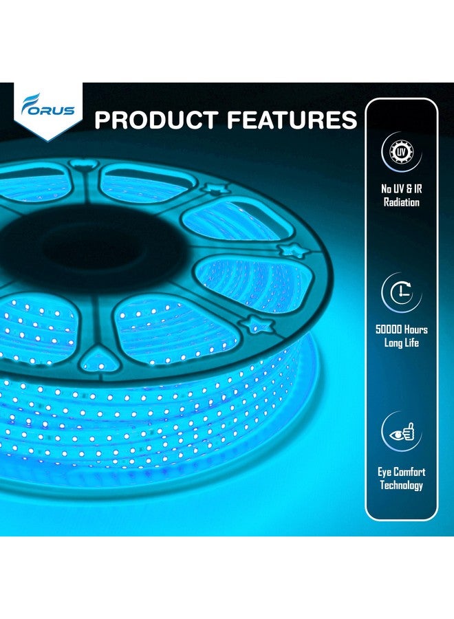 Forus LED Rope Light 10 Meter 2 Year Warranty, Outdoor Waterproof Decorative Cove Light for Ceiling, Balcony, Home Decor, Interior Decoration, Flexible Profile Light for Diwali, Christmas-Ice Blue - Image 3