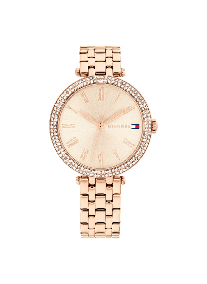 TOMMY HILFIGER Round Analog Women's Carnation Gold Case Watch - 1782721  - Image 1