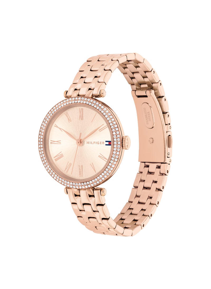 TOMMY HILFIGER Round Analog Women's Carnation Gold Case Watch - 1782721  - Image 2