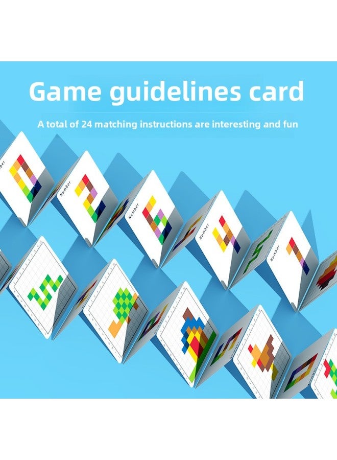 Wooden Building Blocks Puzzle Montessori Teaching Aids Montessori Children's Early Education Educational Toys Intelligence Development-Color:100 Pieces Of Ten-color Building Blocks Puzzle - Image 5