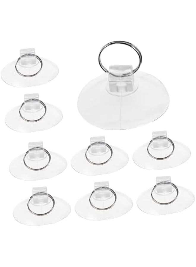 10pcs Rubber Suction Cup Hook Suction Cup Hooks Punch Hook Key Hook Suction Cups Sucker Pads Plastic Sucker Door Hooks Small Suction Cups Perforation Belt Ring PVC  - Image 1