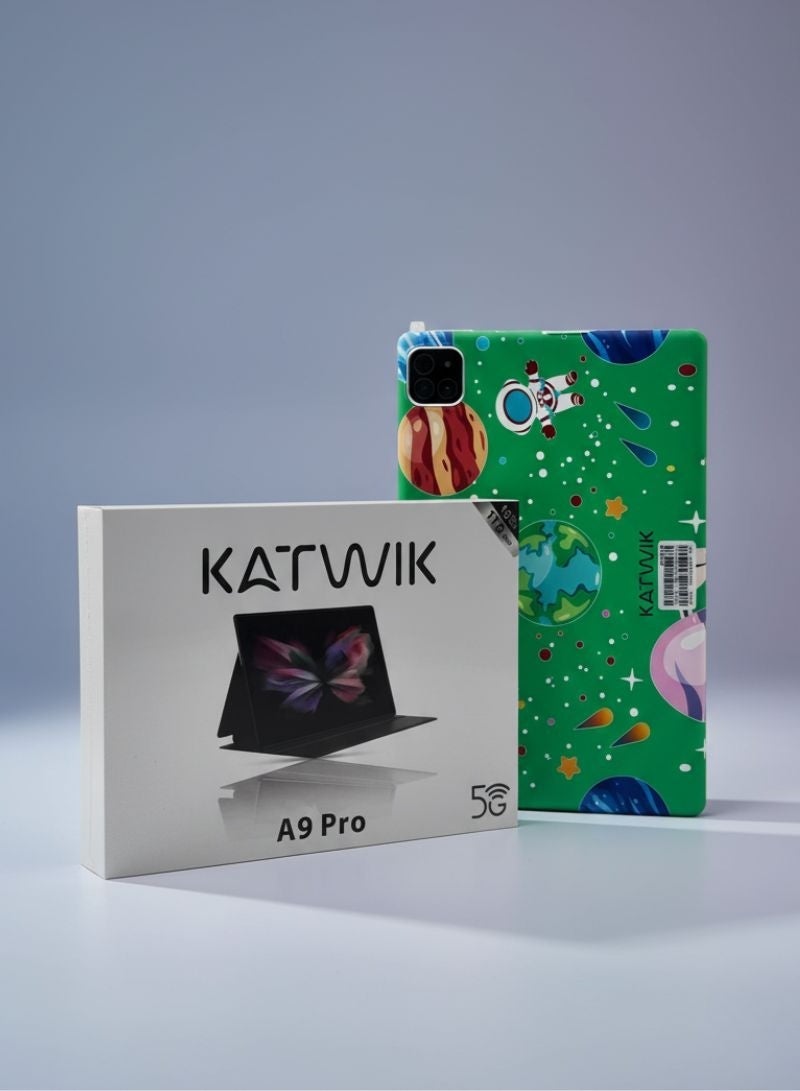 كاتويك جهاز تابلت للأطفال A9PRO، شاشة عرض 10 بوصة، لوحة مفاتيح وقلم، سماعة رأس، واي فاي، دعم شريحة - Image 2