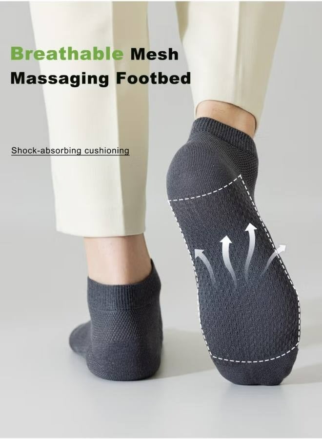 Men's Breathable Mesh Cotton Ankle Socks - 5 Pairs, Lightweight and Comfortable for Spring, Summer, and Fall - Image 4