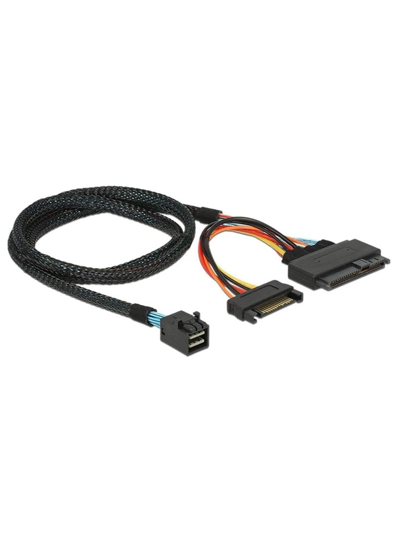Green Tiger Mini-SAS Cable SFF-8643 to U.2 SFF-8639 NVMe SSD Cable SATA 15 Pin Power Male Cable 0.5m Mini-SAS High Speed Line, PCIe 4.0, 85 Ohm - Image 5
