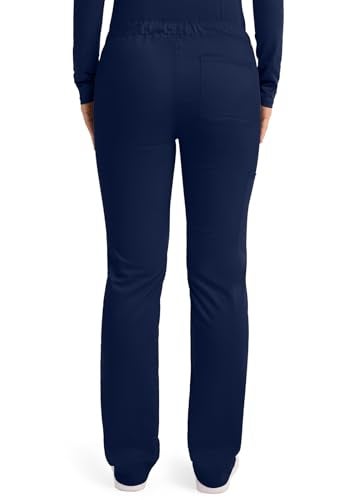 Cherokee Unisex Scrub Pants for Men & Women Tapered Leg Drawstring 4 Pocket Medical Uniform Easy Care 2-Way Stretch - WW020, M Tall, Navy - Image 4