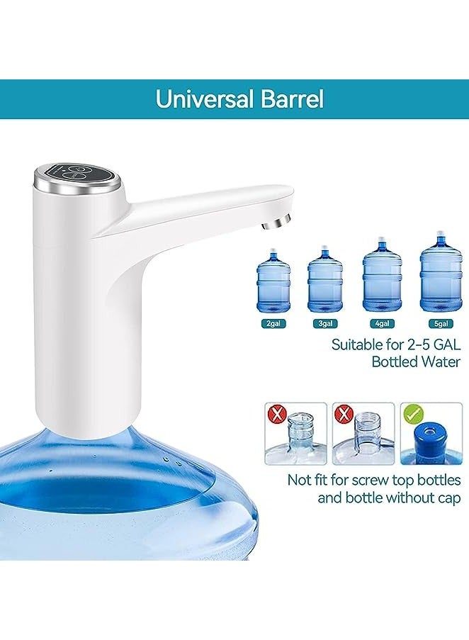 Portable Water Bottle Pump For Universal 3 4 And 5 Gallon With USB Electric Charging And Automatic Off Switch - Image 3