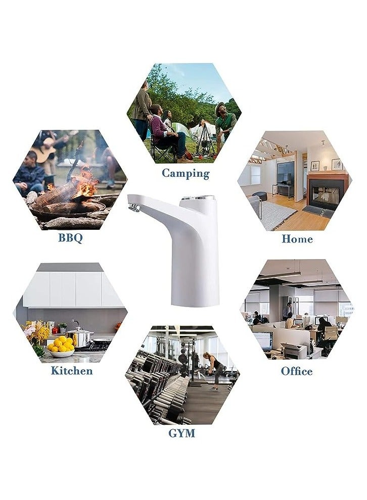 Portable Water Bottle Pump For Universal 3 4 And 5 Gallon With USB Electric Charging And Automatic Off Switch - Image 2