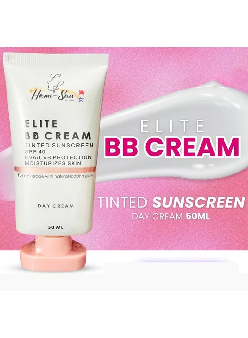 Hami-San Hami - San ELITE BB Cream Tinted Sunscreen SPF 40 50ml – Daily UV Protection & Natural Coverage - Image 2