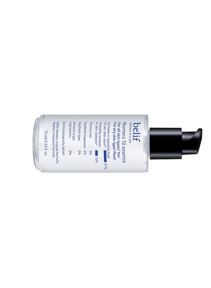Belif Numero 10 Essence, Lightweight Hydrating Face Serum | Increases Skin's Hydration Instantly | Intensely hydrates, smooths, and replumps skin | For Normal to Oily skin | Clean Skincare Products for Face | Korean Skin Care Products | (75 ml) - Image 3