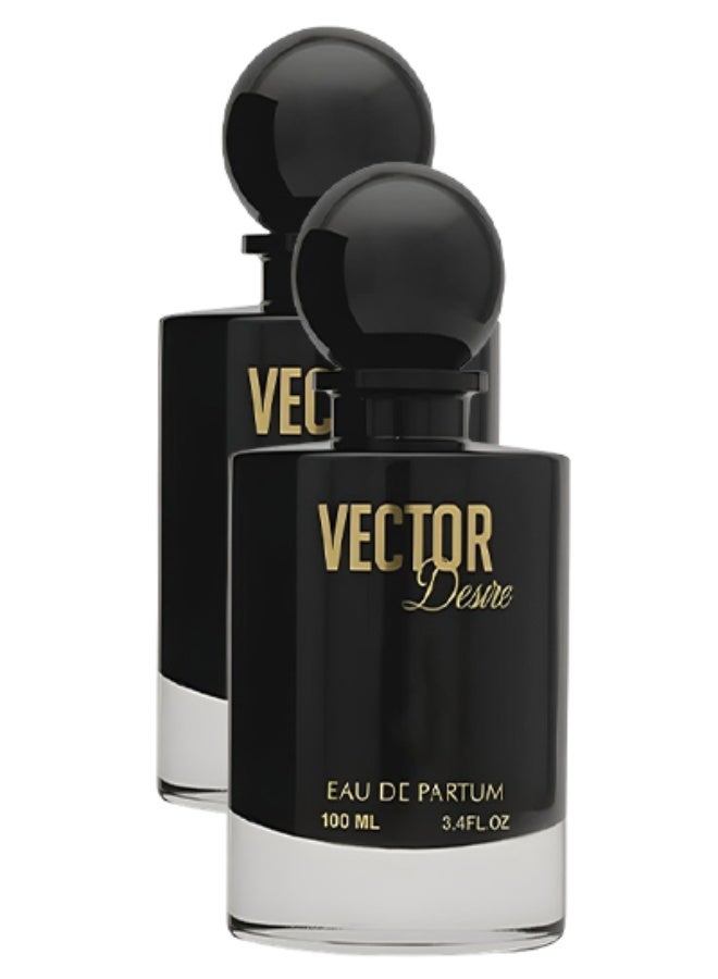 Vector 2 Pieces Vector Desire Perfume Black 100ml EDP - Image 1