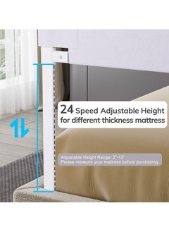 Qamar Care 1 piece Toddler Bed Safety Rail - Foldable, Height Adjustable with Double Safety Locks - Breathable Mesh Fall Protection Guardrail for Single/Double/Queen/King Beds - Moon Bear Pattern  - Image 4