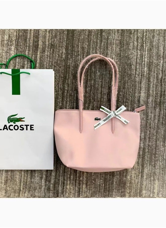 LACOSTE - Lacoste Women's Concept Fashion Versatile Small Zipper Handbag Shoulder Bag pink - Image 1