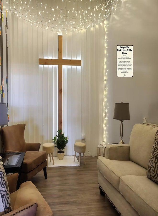 Funnysign Christian Gifts Prayer for Protection of The Home Religious Tin sign for Home Church Prayer Room Office Chapel Decor 8x12 Inch(3987) - Image 5