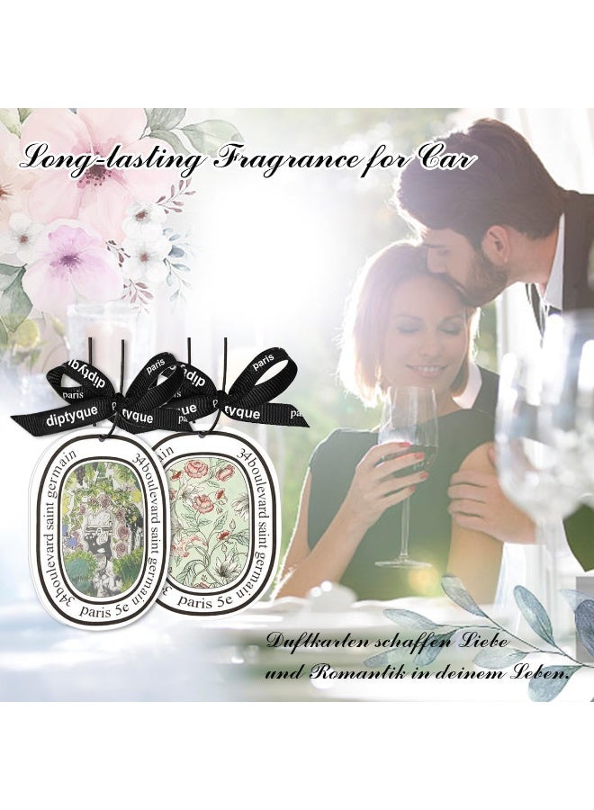 INSIJAM 10PCS Car Air Fresheners Hanging Sachets Long Lasting Odor Eliminator for Cars Wardrobe Bathroom, Bedroom – Alcohol-Free Botanical Fragrance Cotton Pendants with Ribbon - Image 4