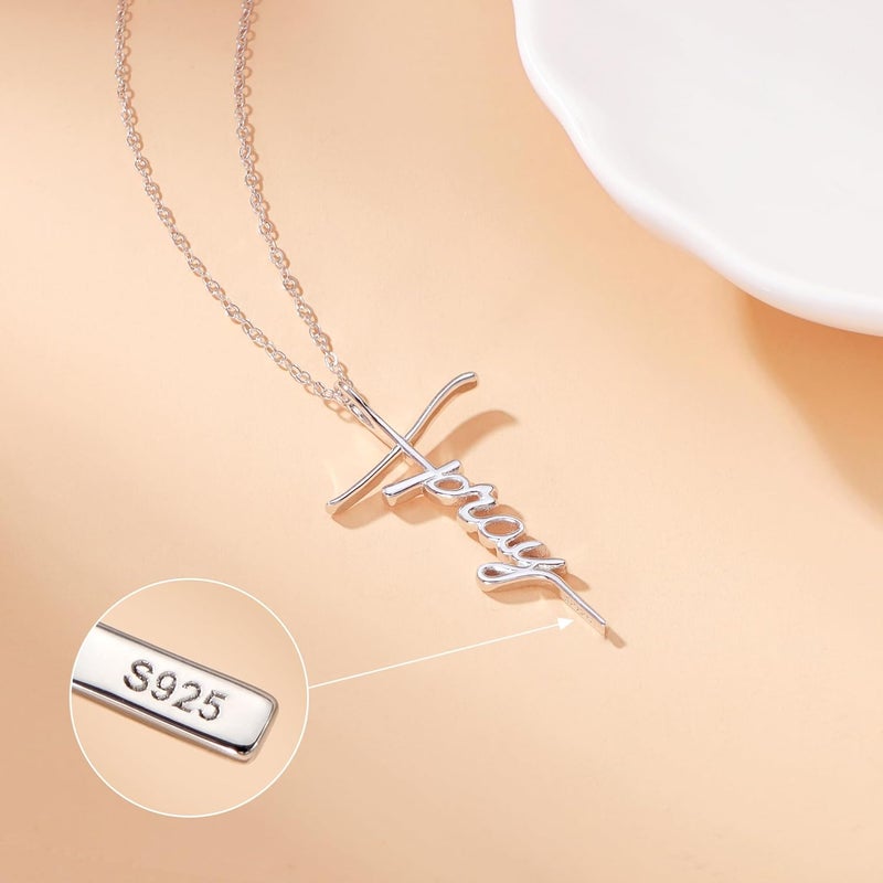 Lcherry Faith Cross Pendant Necklace for Women Religious Christian Jewelry Mother's Day Gifts for Women - Image 4