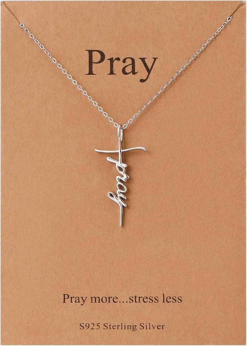 Lcherry Faith Cross Pendant Necklace for Women Religious Christian Jewelry Mother's Day Gifts for Women - Image 1
