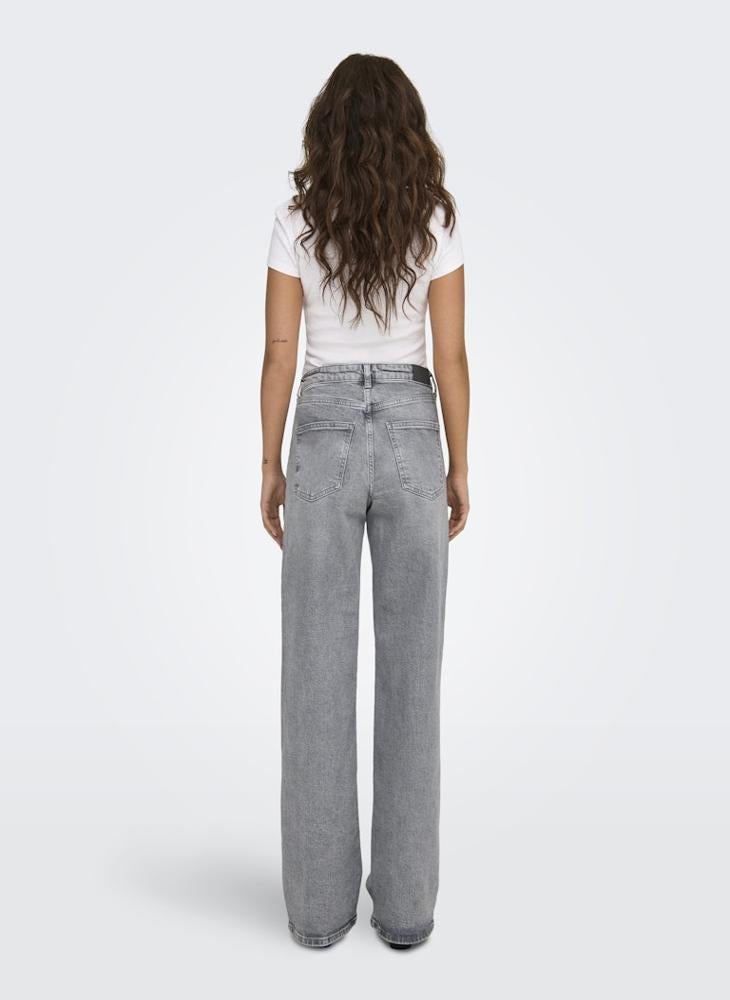 ONLY Casual High Waisted Wide Leg Jeans - Image 2