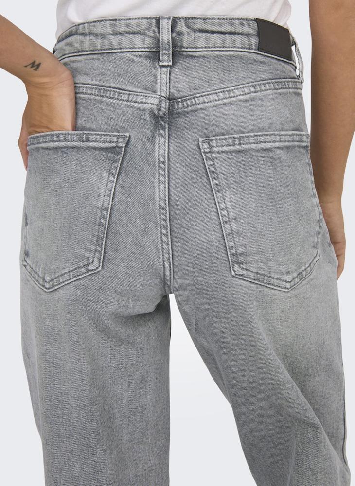 ONLY Casual High Waisted Wide Leg Jeans - Image 4