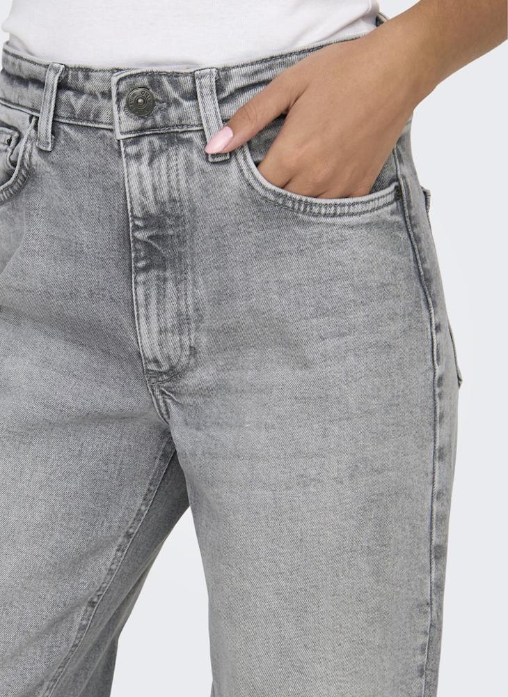 ONLY Casual High Waisted Wide Leg Jeans - Image 3