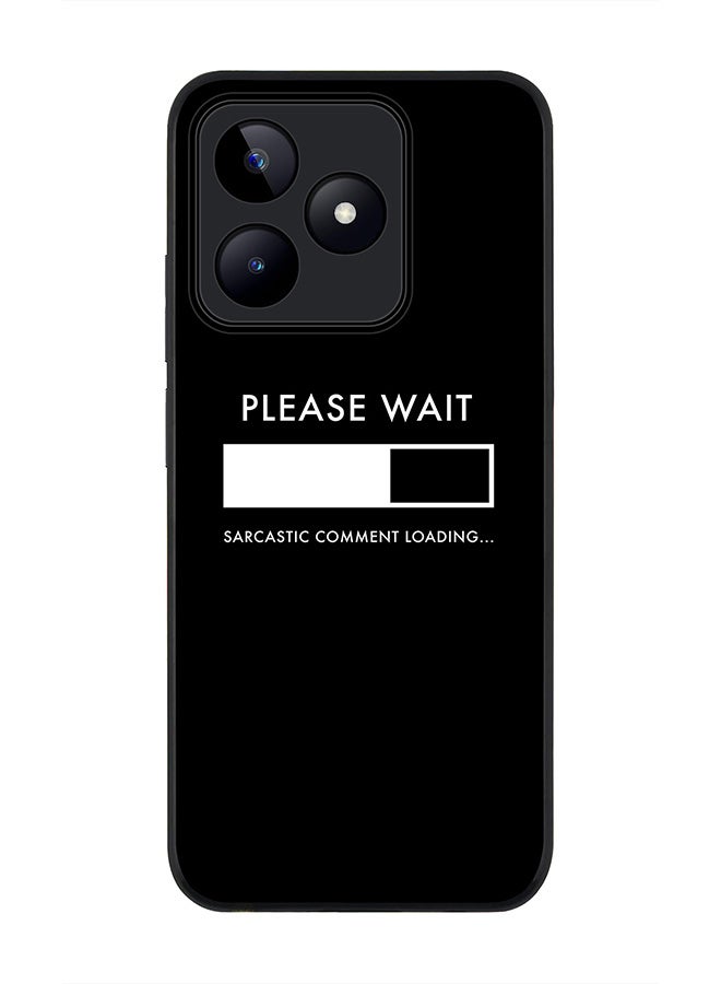 Stylizedd حافظة سوداء متينة لهاتف Realme C51 / Realme Note 50 4G، حافظة رفيعة مرنة مضادة للصدمات من TPU جل - يرجى الانتظار - Image 1