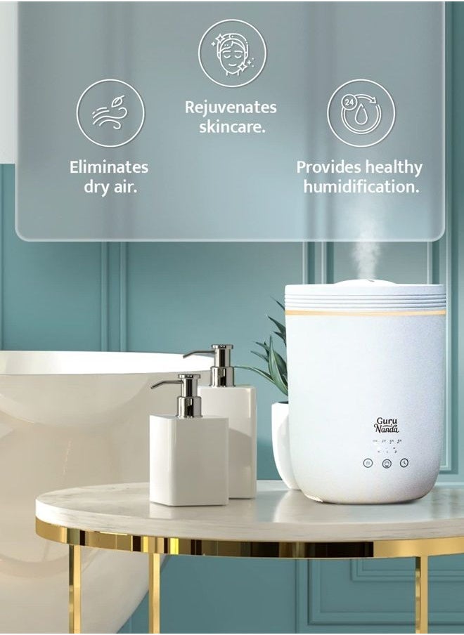 GuruNanda - Essential Oil Diffuser- 90ml Honeycomb Aromatherapy Ultrasonic Diffuser, Cool Mist Humidifier with 7 Color LED Lights and Waterless Auto Shut-Off for Bedroom Home Office Kitchen Yoga Studio - Image 1