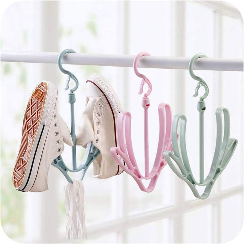 V2H DoubleLayer Shoe Rack Plastic Adjustable Integrated Shoe Holder Creative Storage Artifact Dormitory Home Multicolor Pack of 1