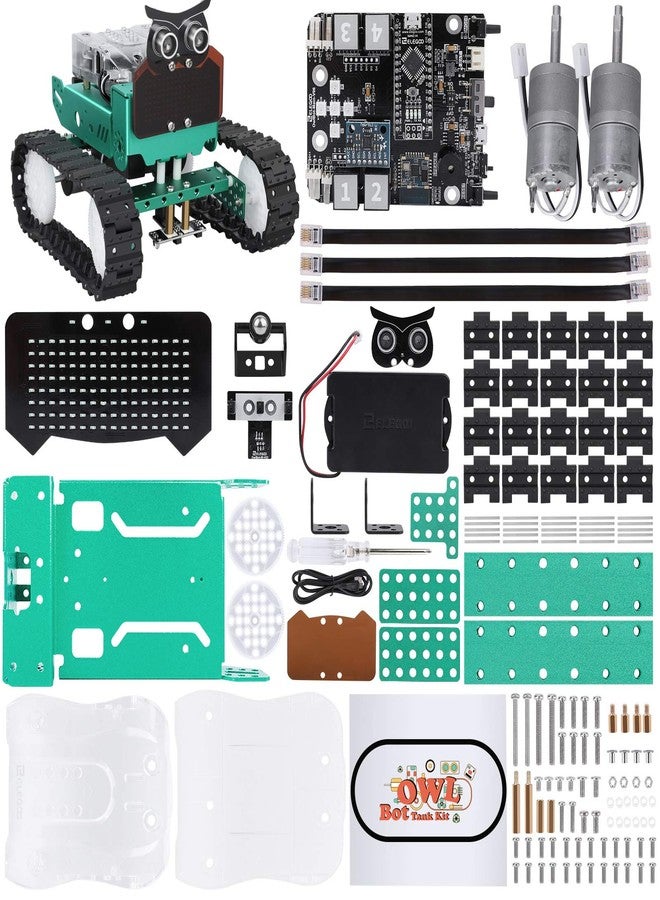 ELEGOO Owl Smart Robotic Car Kit V2.0 for Arduino Robotics for Kids Ages 8-12 12-16 STEM Science Kits Coding Robots Toys for 8+ Year Old Boys Girls Teens Circuits Engineering Building Projects - Image 1