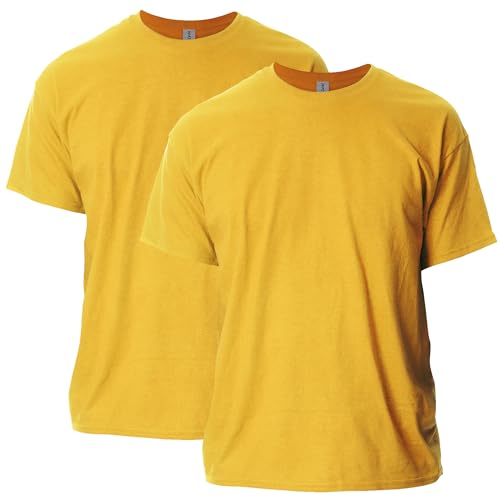 Gildan Adult Ultra Cotton T-Shirt, Style G2000, Multipack, Gold (2-Pack), Large - Image 5