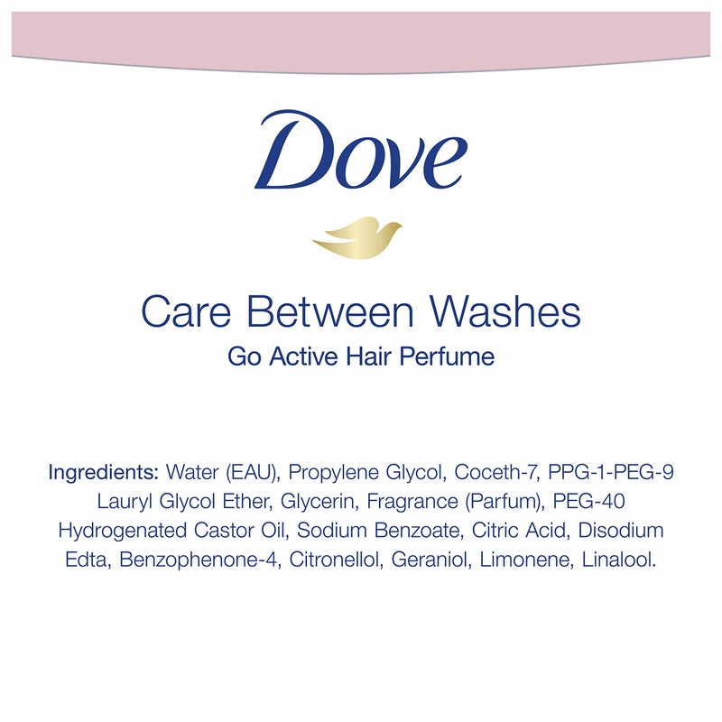 Dove Care Between Washes Hair Perfume Hair Fragrance For Sweat and Odors Go Active Hair Product for 24 Hour Protection 1.7 oz - Image 2