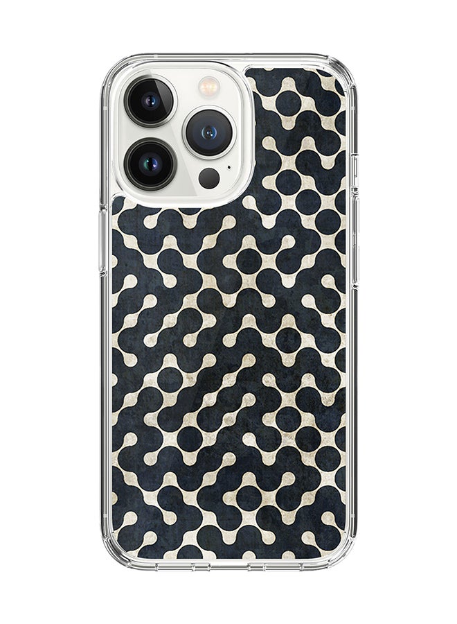 Stylizedd Classic Clear Case for Apple iPhone 15 Pro Hybrid Soft Case Flexible Edges Anti Drop TPU PC Gel Thin Transparent Cover - Connect The Dots (Black) Full Print - Image 1