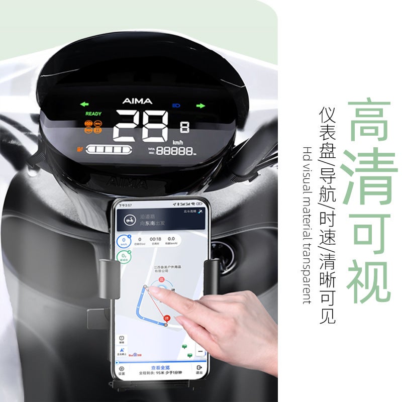 Rainproof Electric Vehicle Raincoat With Transparent Dashboard, Double-Person Pvc Adult Riding Motorcycle Poncho - Image 5