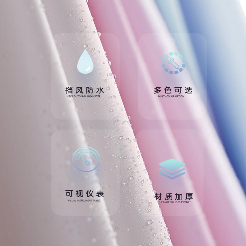 Rainproof Electric Vehicle Raincoat With Transparent Dashboard, Double-Person Pvc Adult Riding Motorcycle Poncho - Image 4