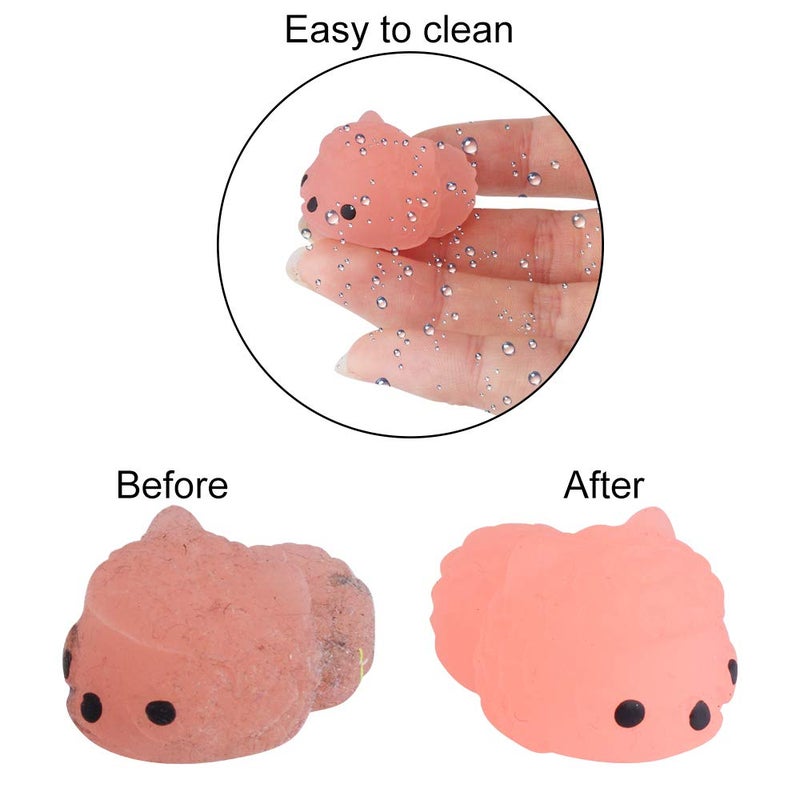 Outee 30 Pcs Mochi Animals Toys Glow In The Dark Mochi Toys Mini Stress Relief Toys Mochi Cat Relief Stress Toys Easter Gifts - Image 4