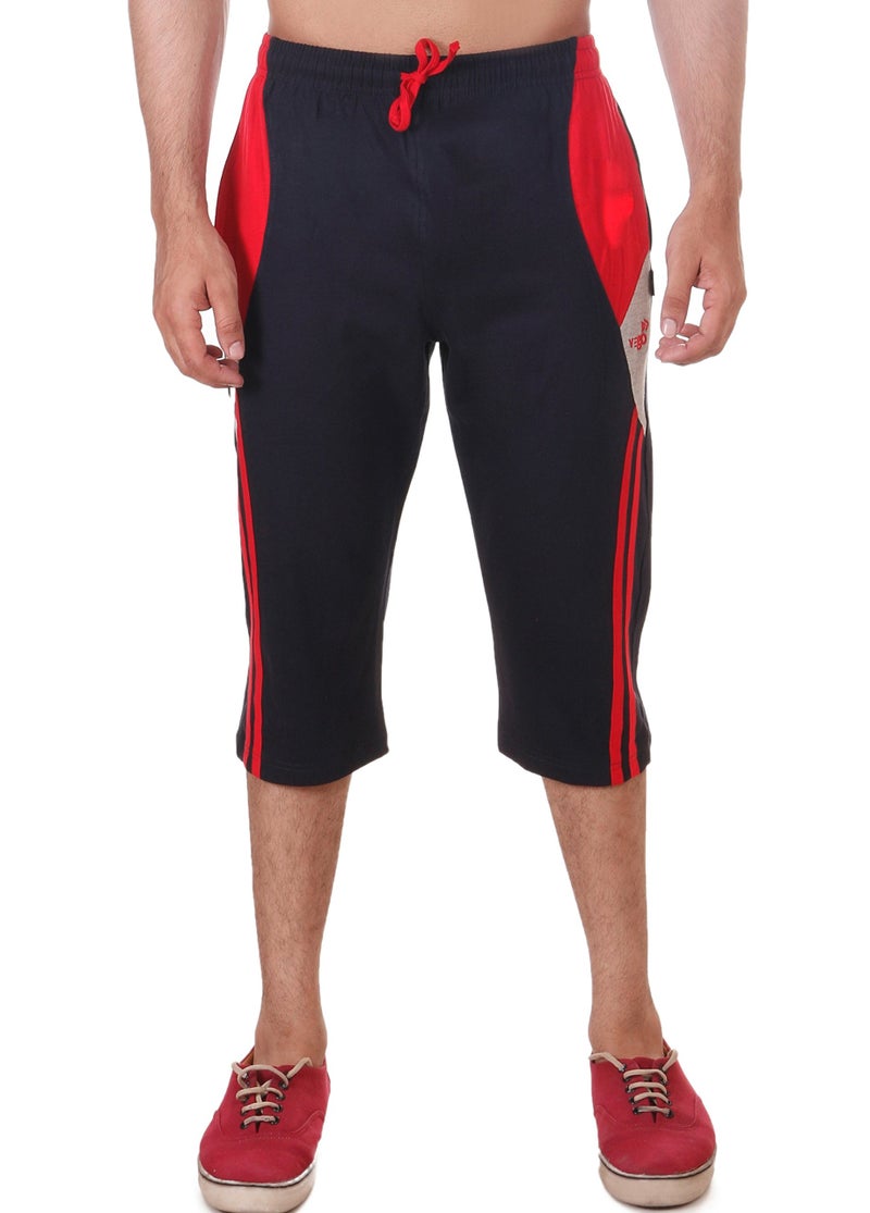 Vego Mens Cotton Three By Fourth, 3/4, Capri, Three Quarter Navy Regular Fit - Image 3