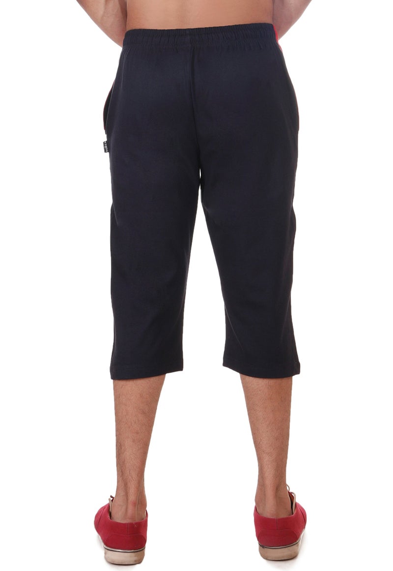 Vego Mens Cotton Three By Fourth, 3/4, Capri, Three Quarter Navy Regular Fit - Image 5